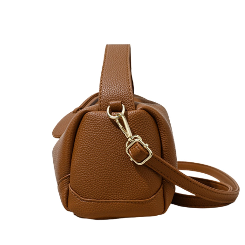 Soft Leather Large Capacity Boston Pillow Bag