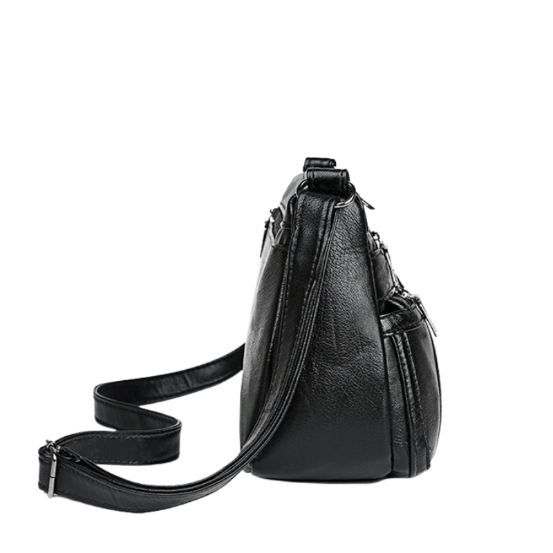 Cognac Organizer Crossbody Bag