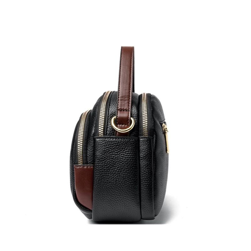 Elegant Multi Zip Premium Textured Handbag