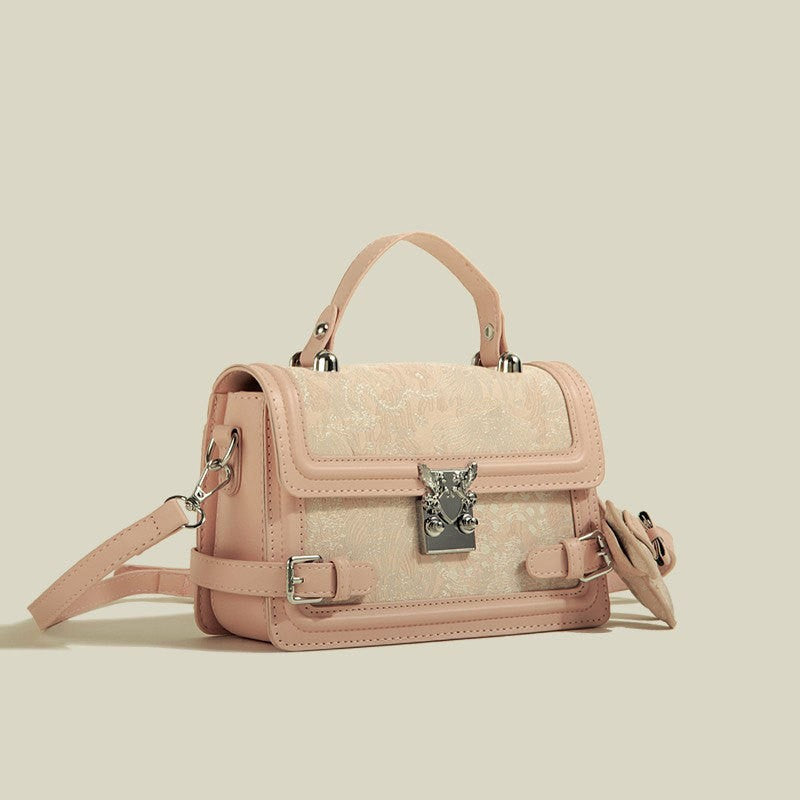 Azure Luxe Embroidered Handbag