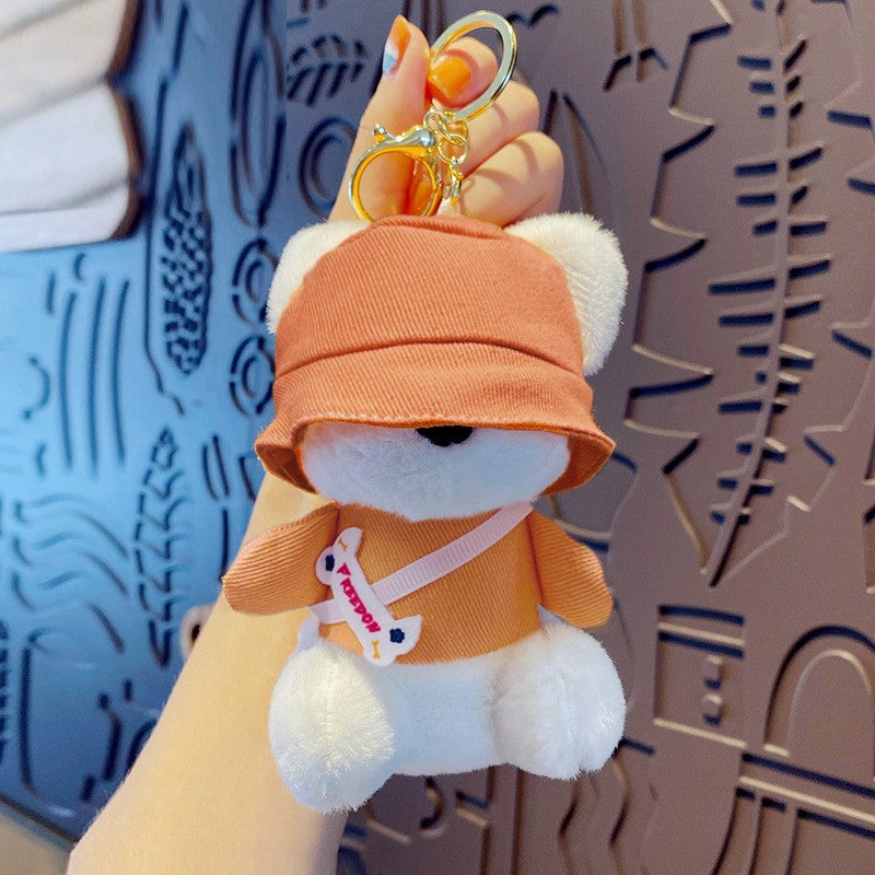 Trendy Plush Puppy Bag Charm