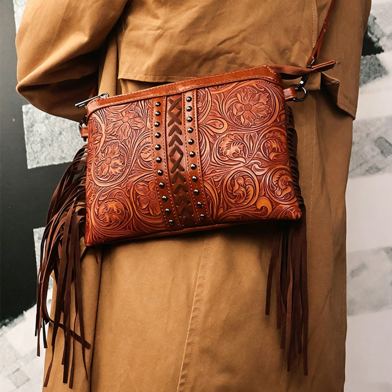 Boho Charm Women’s Tassel Crossbody Bag