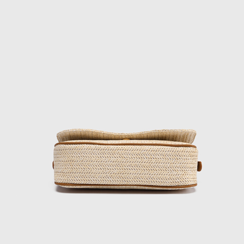 Woven Straw Shoulder Bag For Women