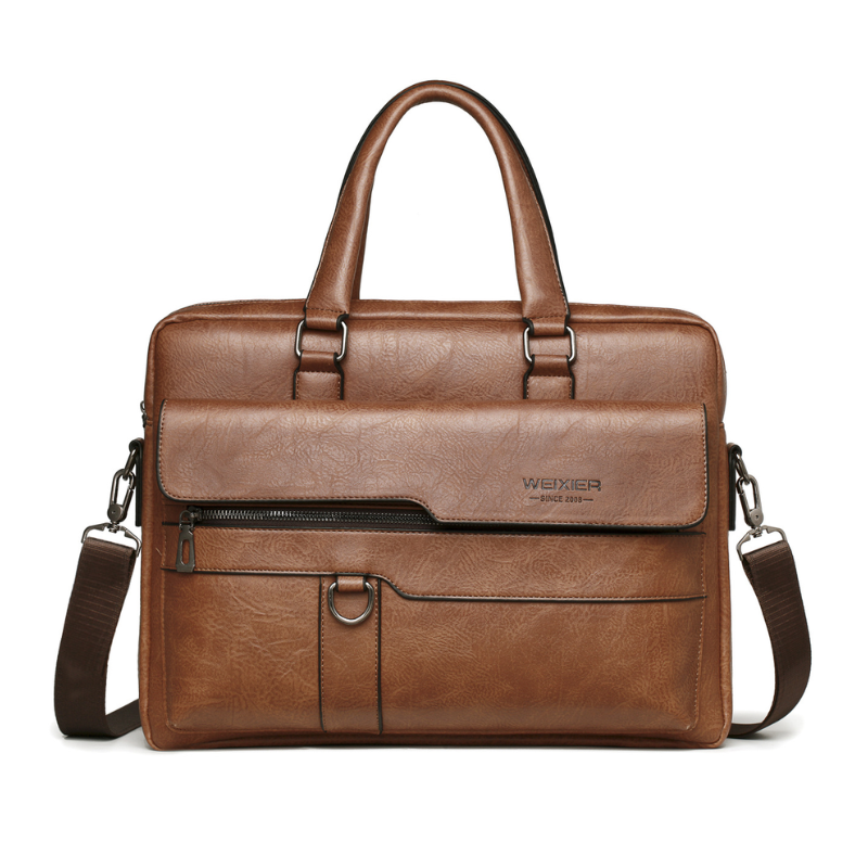Retro Men's Leather Laptop Briefcase