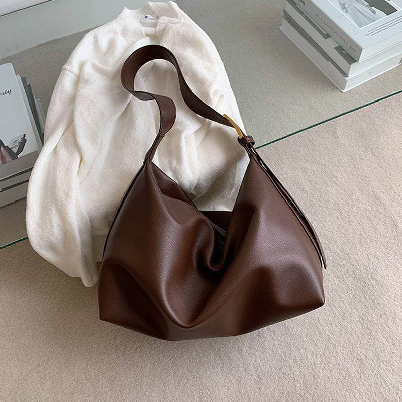 Trendy Large Capacity PU Leather College Tote Bag