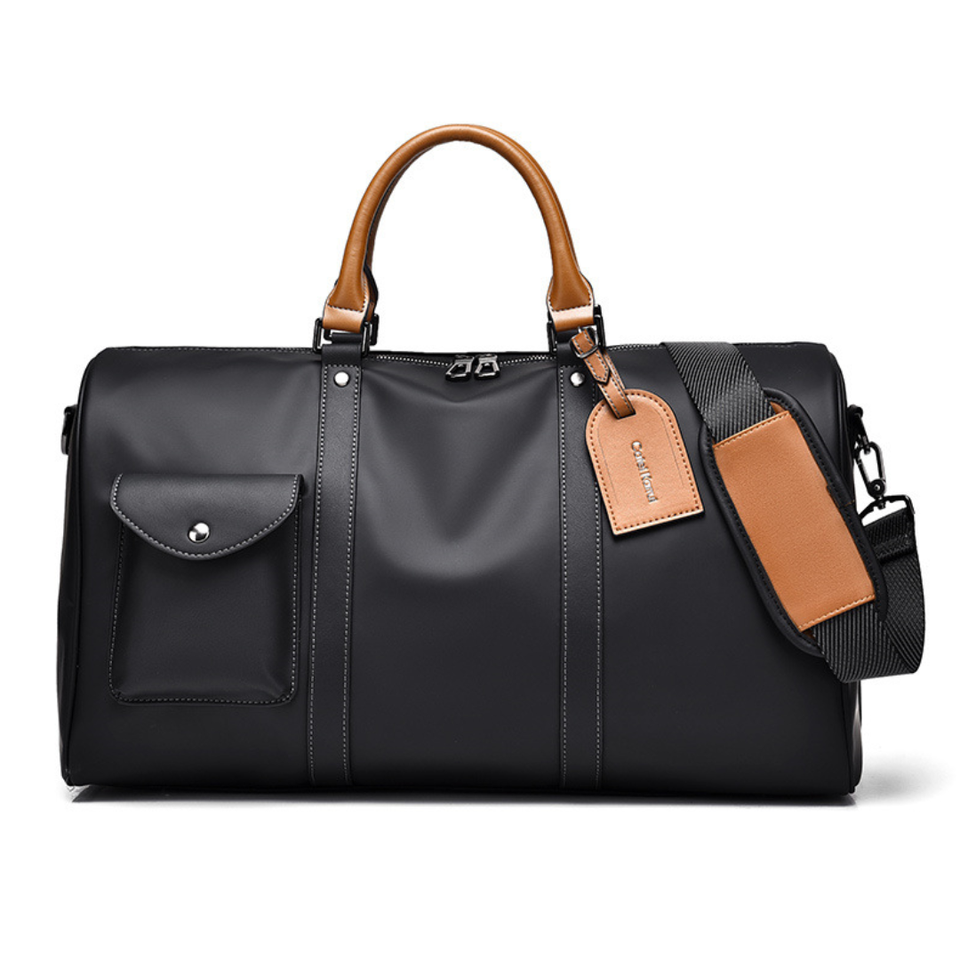 Durable large capacity men's polyester duffle bag by CateiKarrui