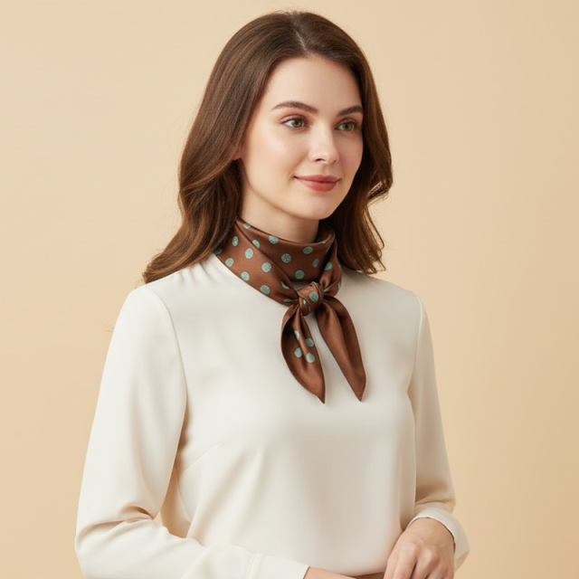 Polka Dot Triangle Scarf