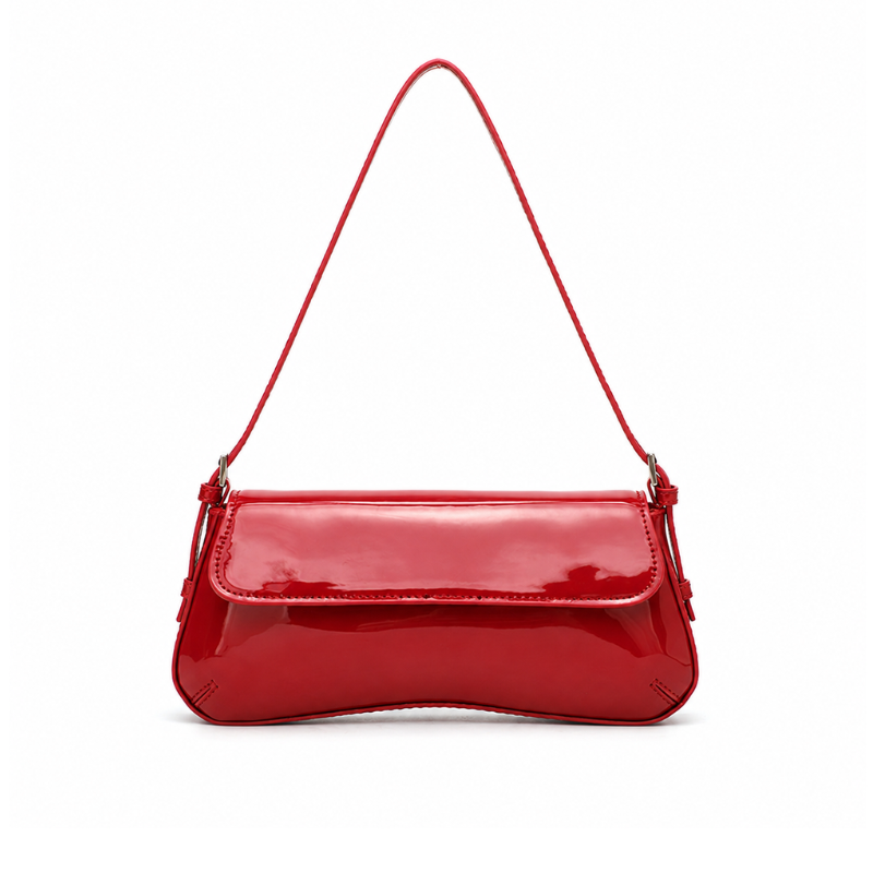 Vela Glossy Baguette Women’s Shoulder Bag