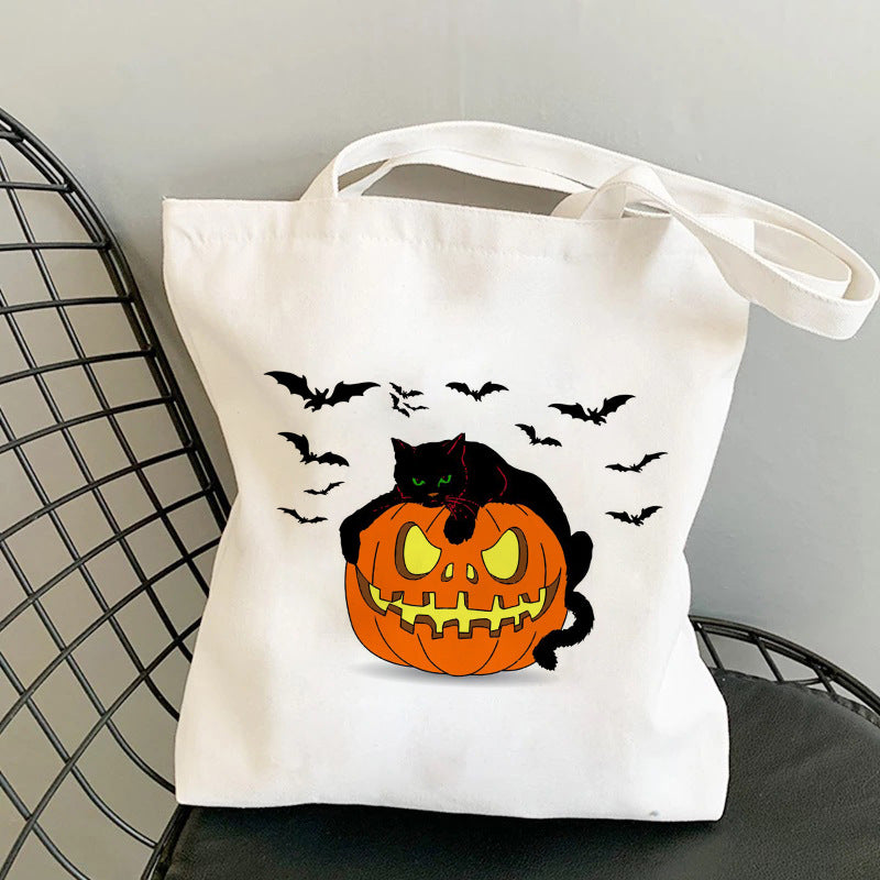 Pumpkin Cat Women’s Halloween Tote Bag