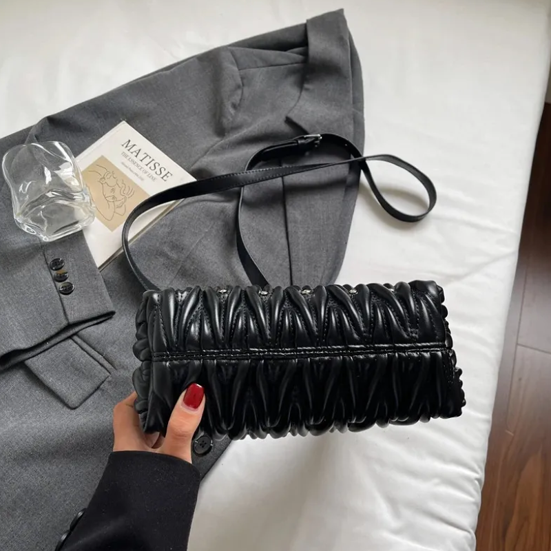Crystal Pleat Women’s Shoulder Bag