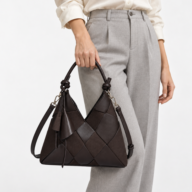 Woven Patchwork Women Shoulder Bag