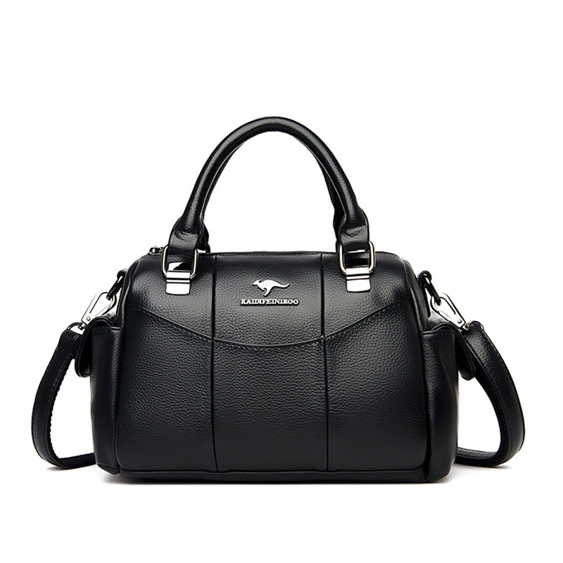 Spliced PU Leather European Style Shoulder Bag