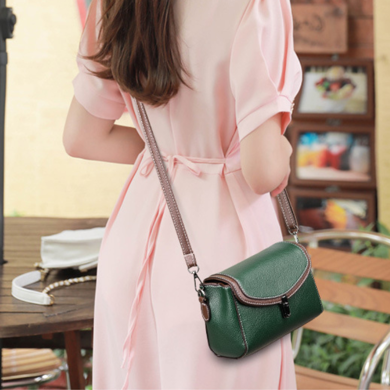 Verona Emerald Leather Crossbody Bag