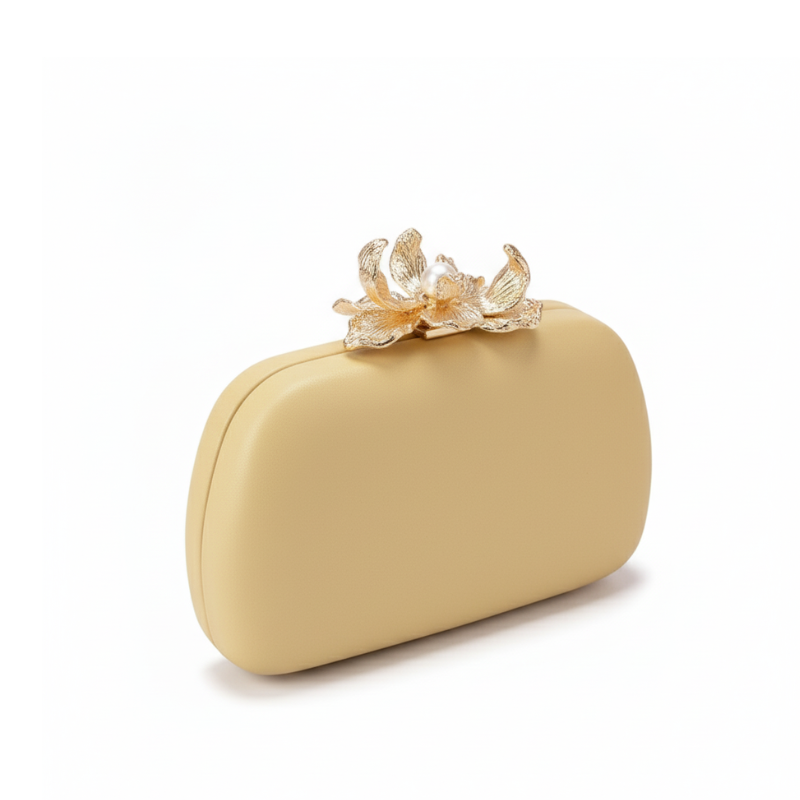Luxe Floral Pearl Clutch Bag