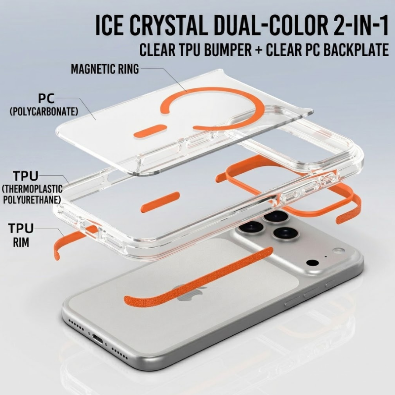 CryoShield Ice Crystal Magnetic Case