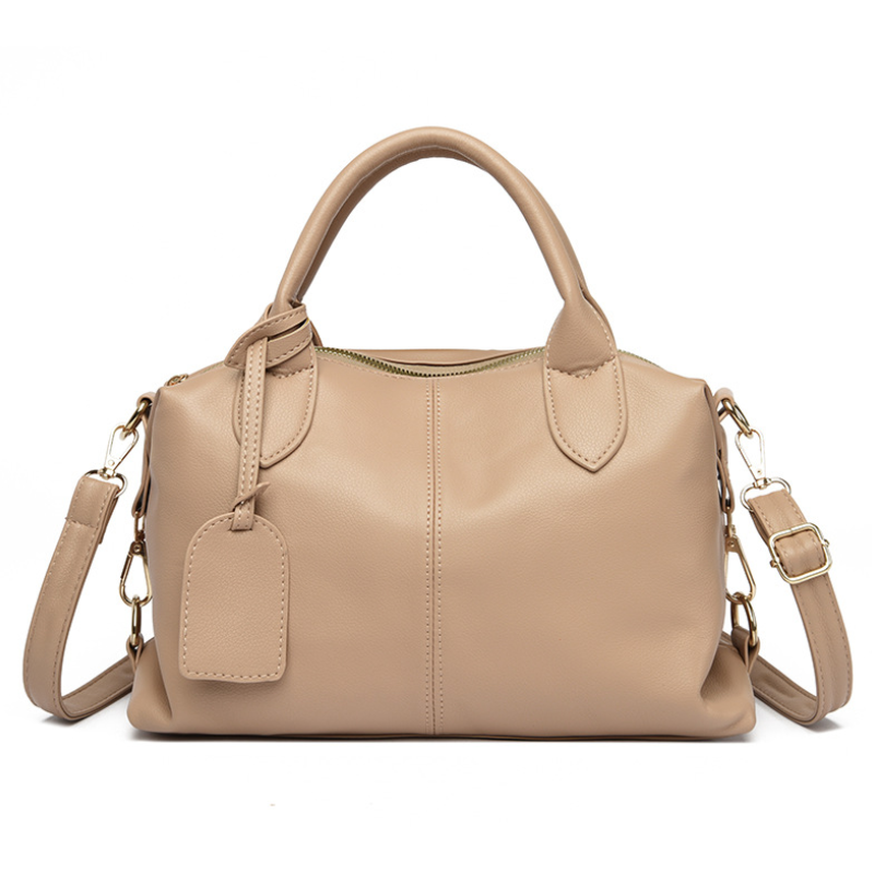 Textured women's handbag with spacious interior and stylish modern design