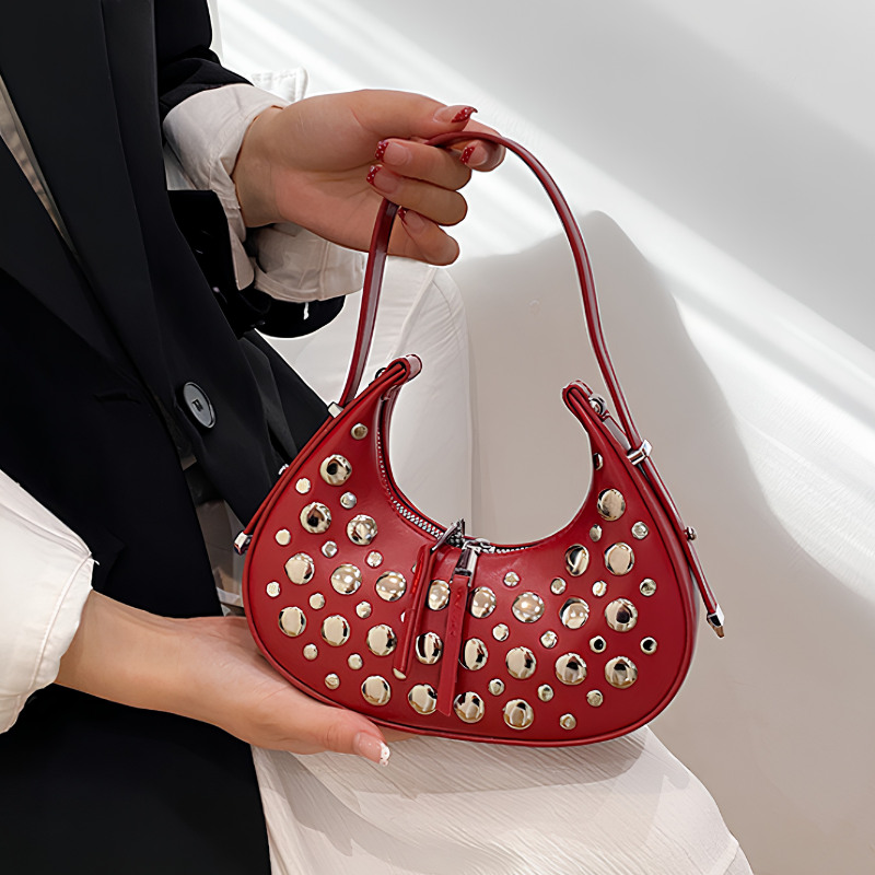 Scarlet Stud Shoulder Bag