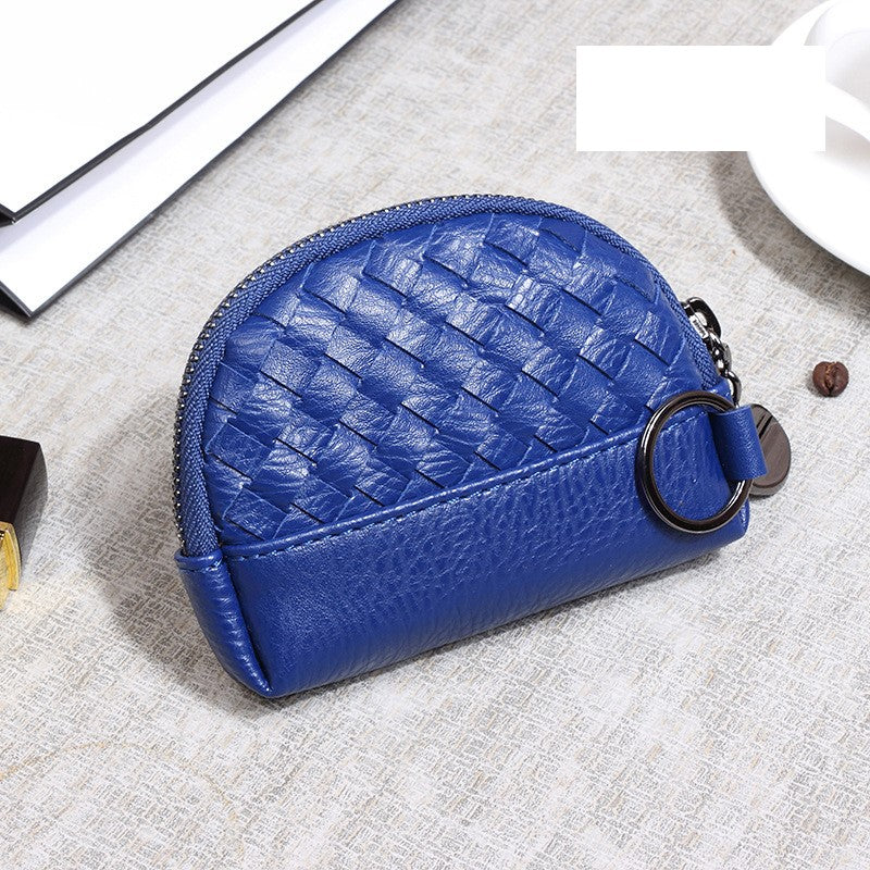 Hand-Woven PU Leather Women's Coin rse and Wallet