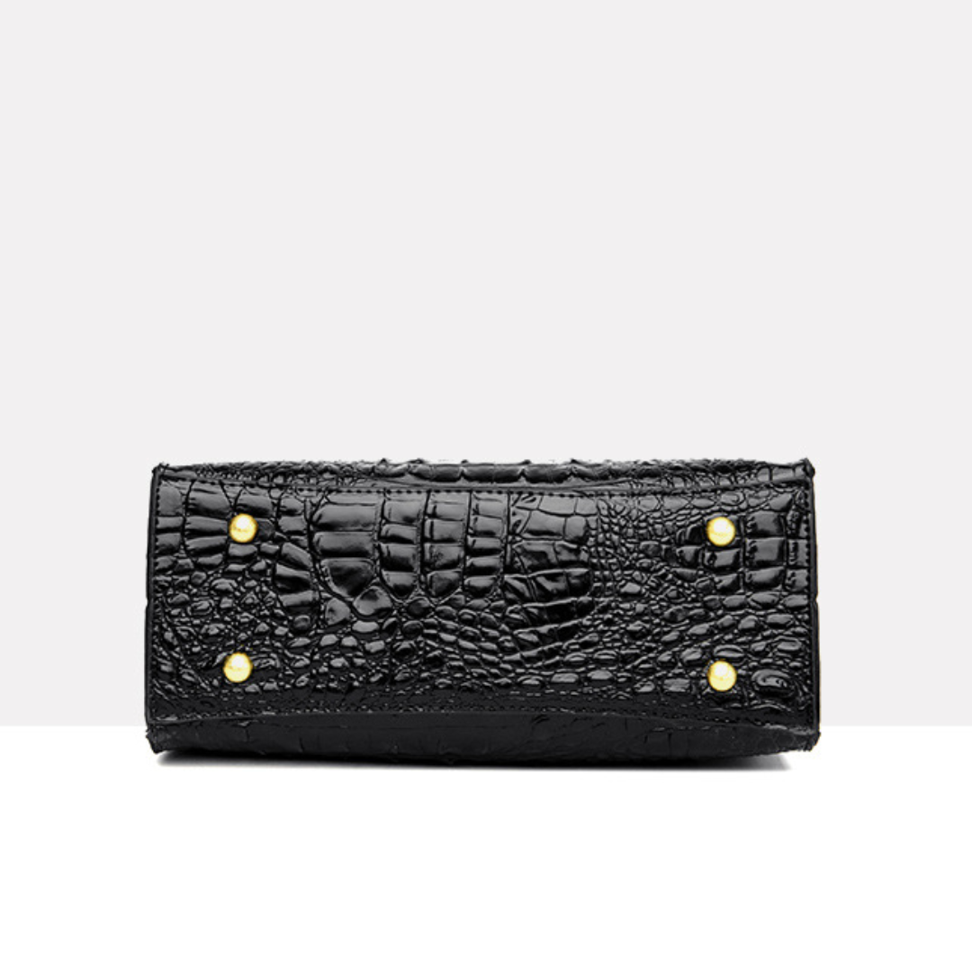 Simple Fashionable Crocodile Pattern Women's Handbag