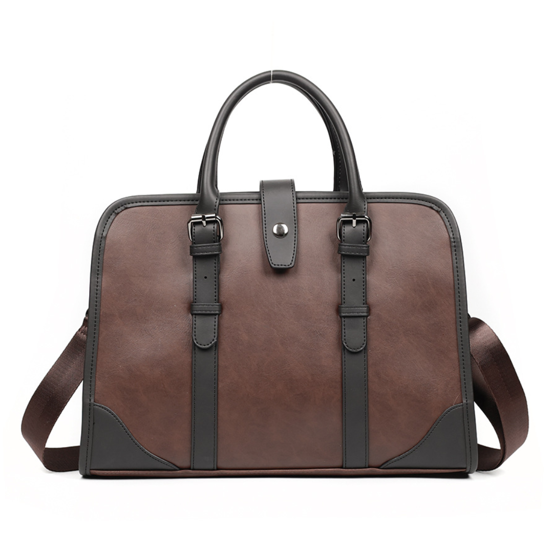 Men's business laptop bag with multiple compartments for organization