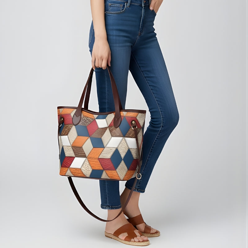 Spleva Chic Splice Large Capacity Shoulder Bag