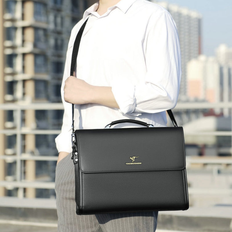 Luxury Executive Leather Look Briefcase Laptop Bag