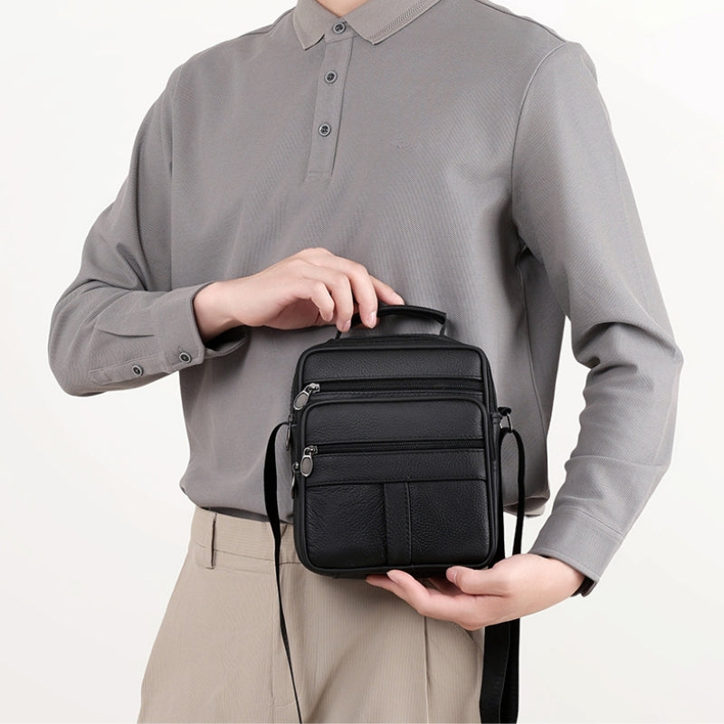 Multi zip sections Men Crossbody Bag