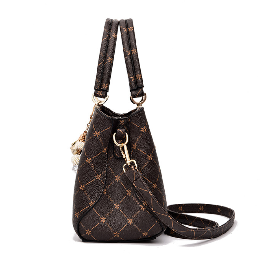 PVC Large Capacity Trendy Mom Style Shoulder Handbag