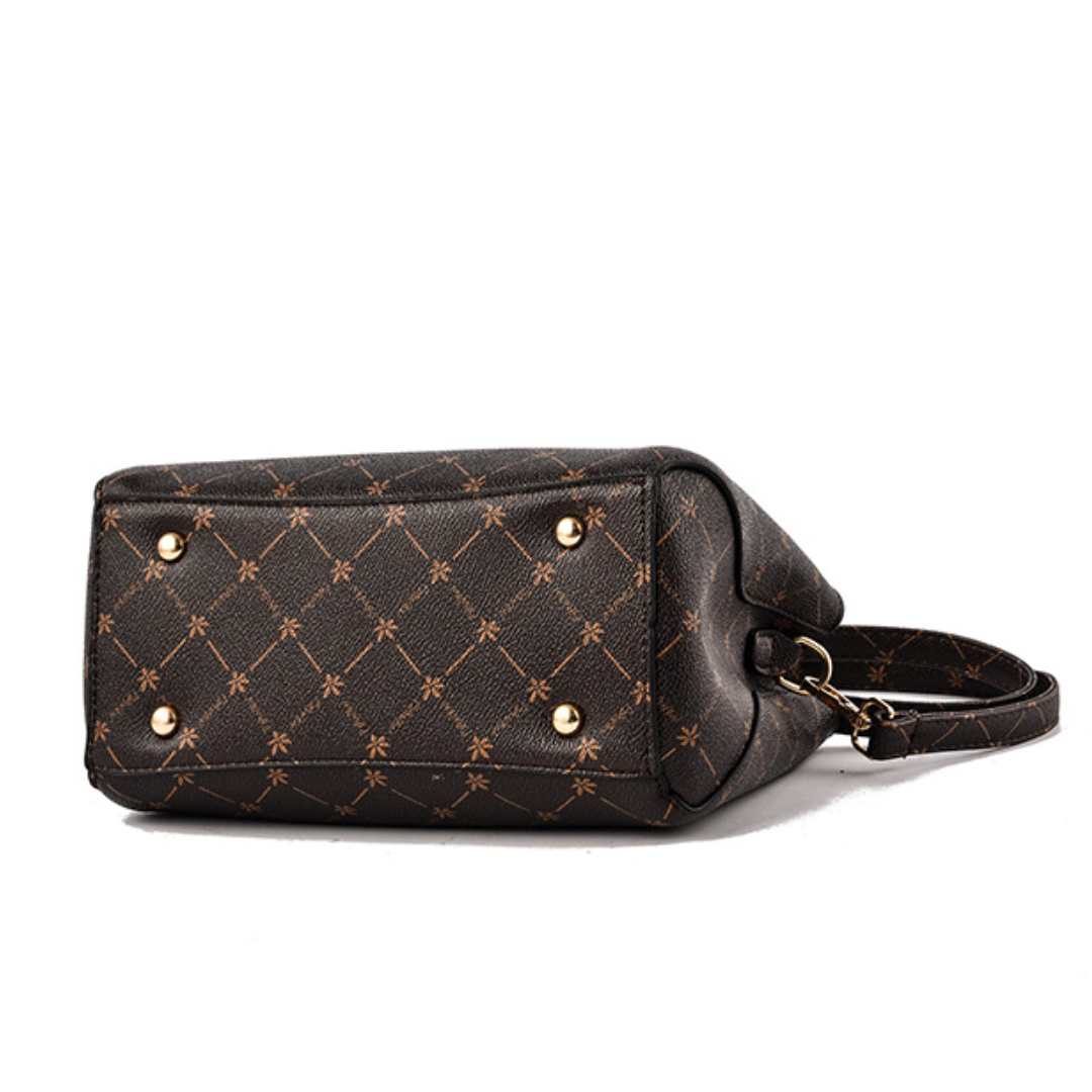 PVC Large Capacity Trendy Mom Style Shoulder Handbag