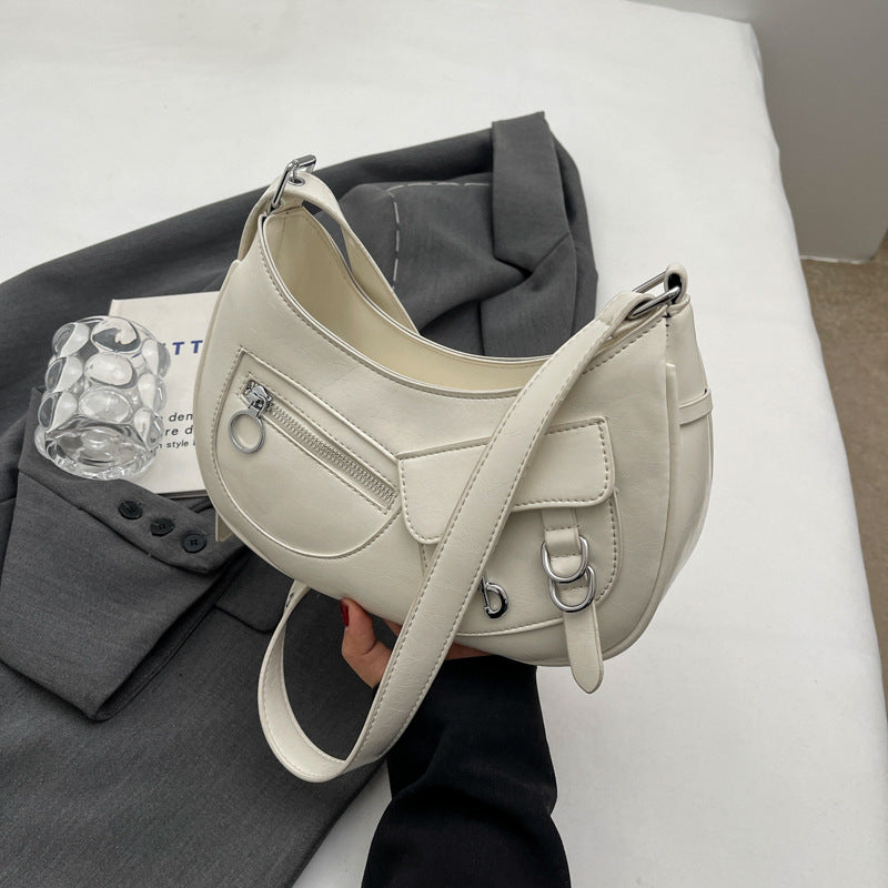 Saddle Style Casual Crossbody Shoulder Bag