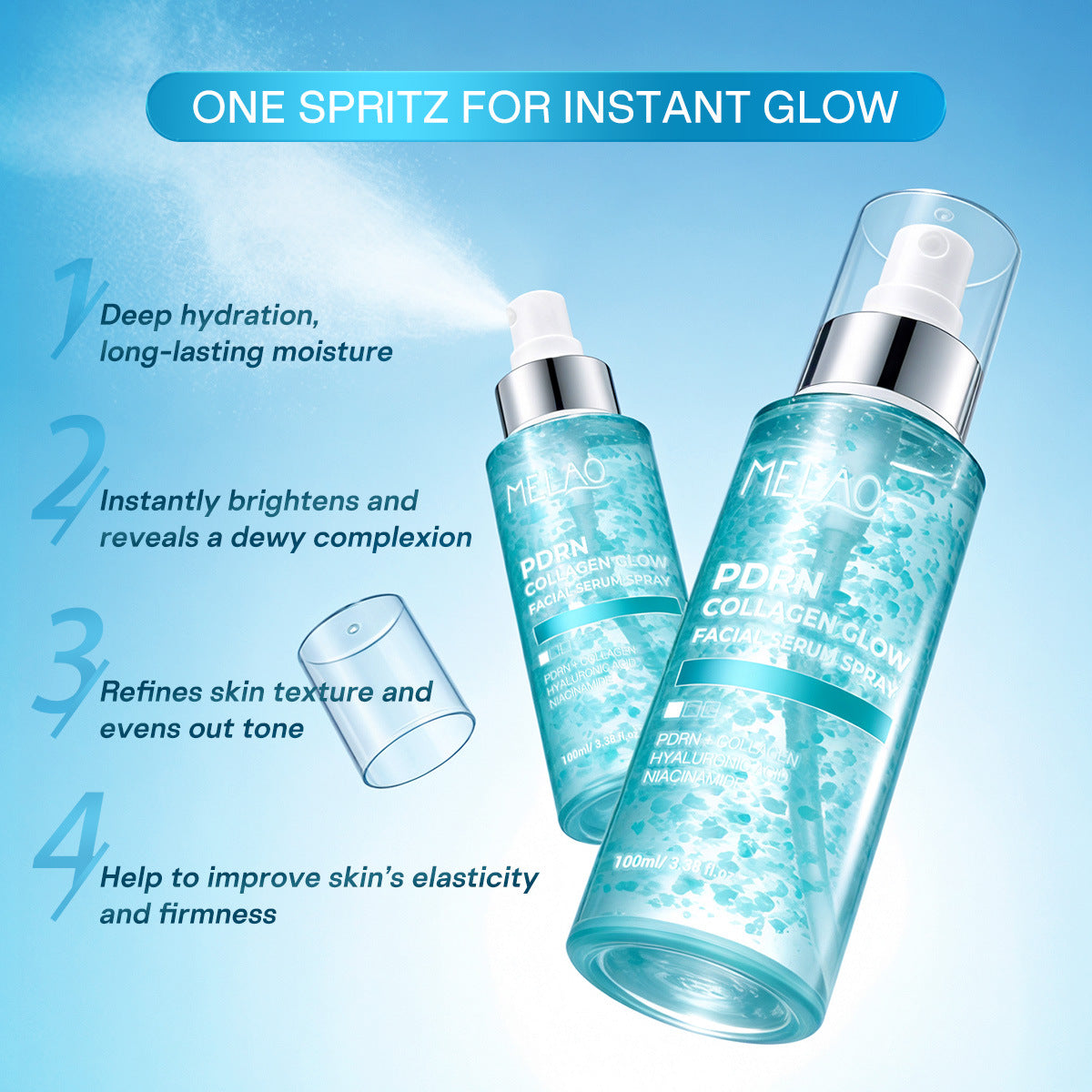 PDRN Collagen Glow Facial Serum Spray