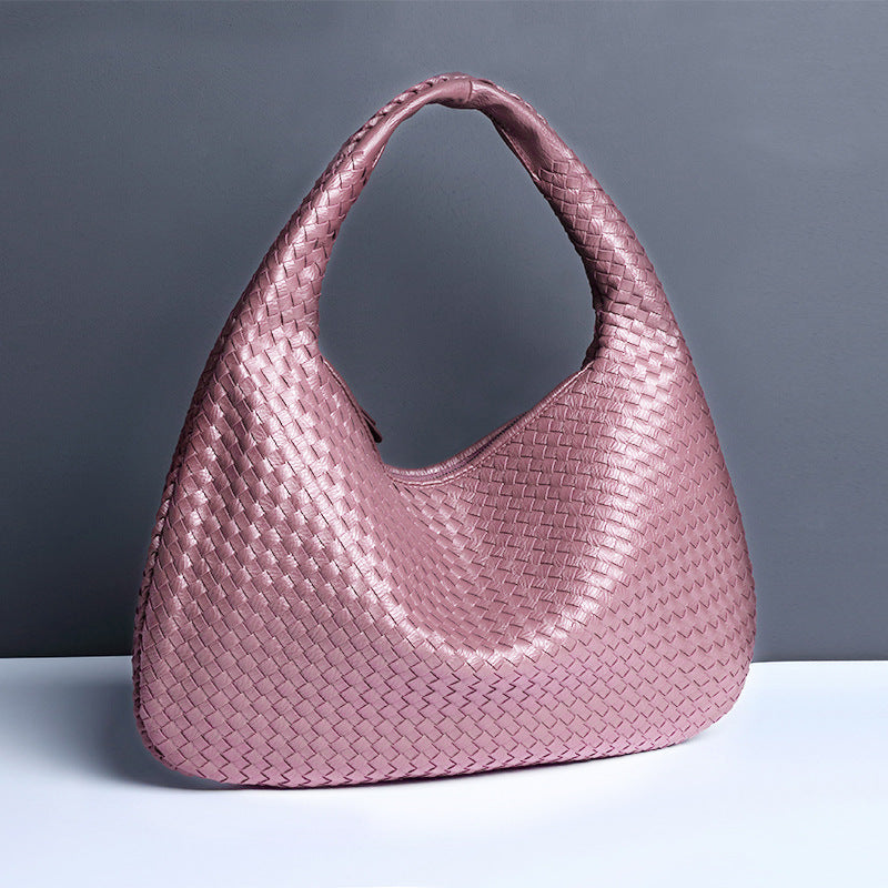 Fashionable Hand-Woven Dumpling Bag for Women