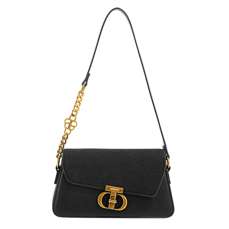 Frosted Velvet Chain Retro Armpit Shoulder Bag