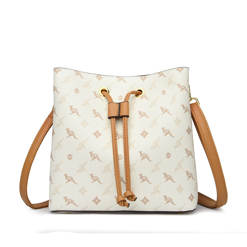 Printed Bucket Style Shoulder Messenger Bag