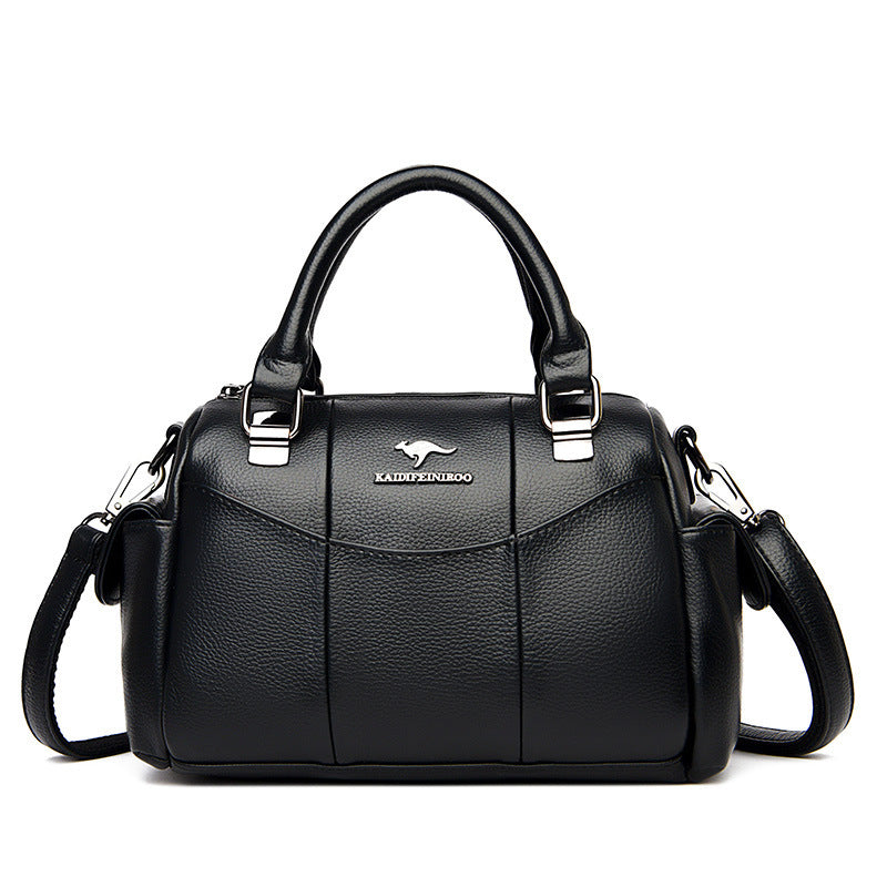 Spliced PU Leather European Style Shoulder Bag