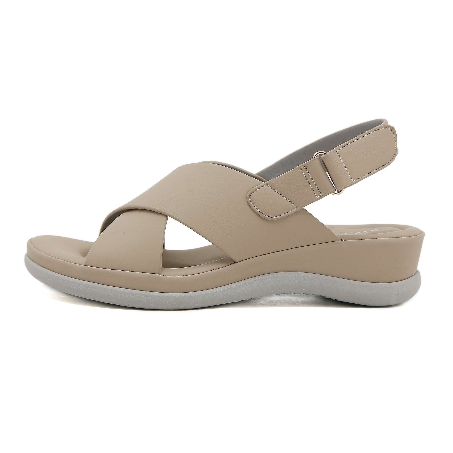 Women Chic Cross Strap Wedge Sandals with Backstrap