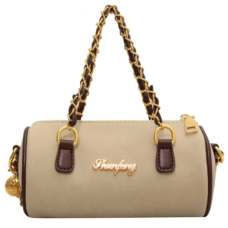 Suede Soft Retro Canvas Chain Pillow Mini Handbag