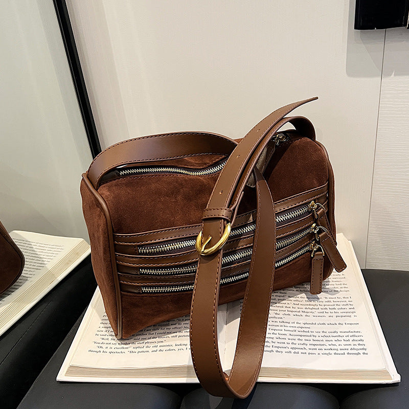 Velvet Retro Underarm Crossbody Small Square Bag