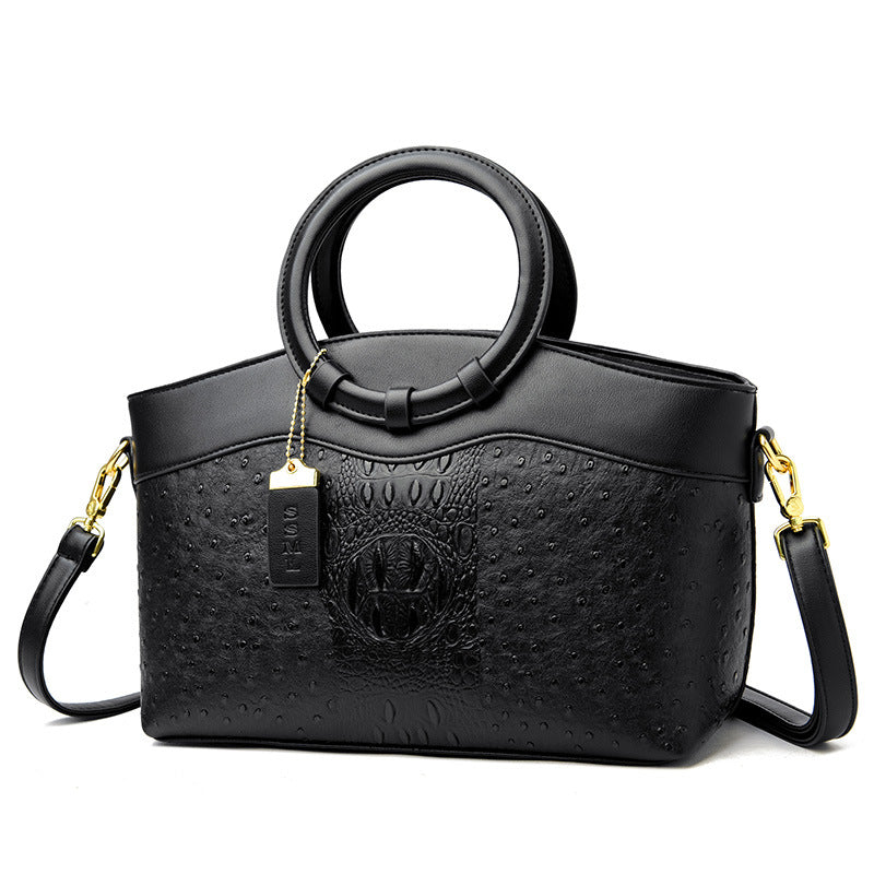 Large Capacity Crocodile Pattern Mom Handbag