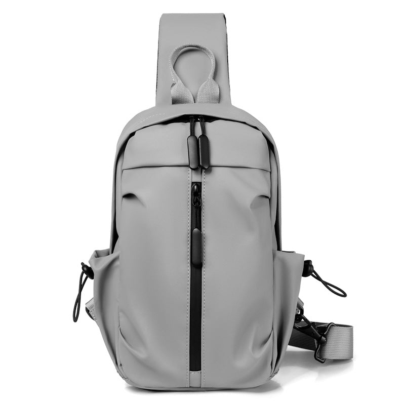 Men's large capacity polyester travel chest bag with multiple pockets