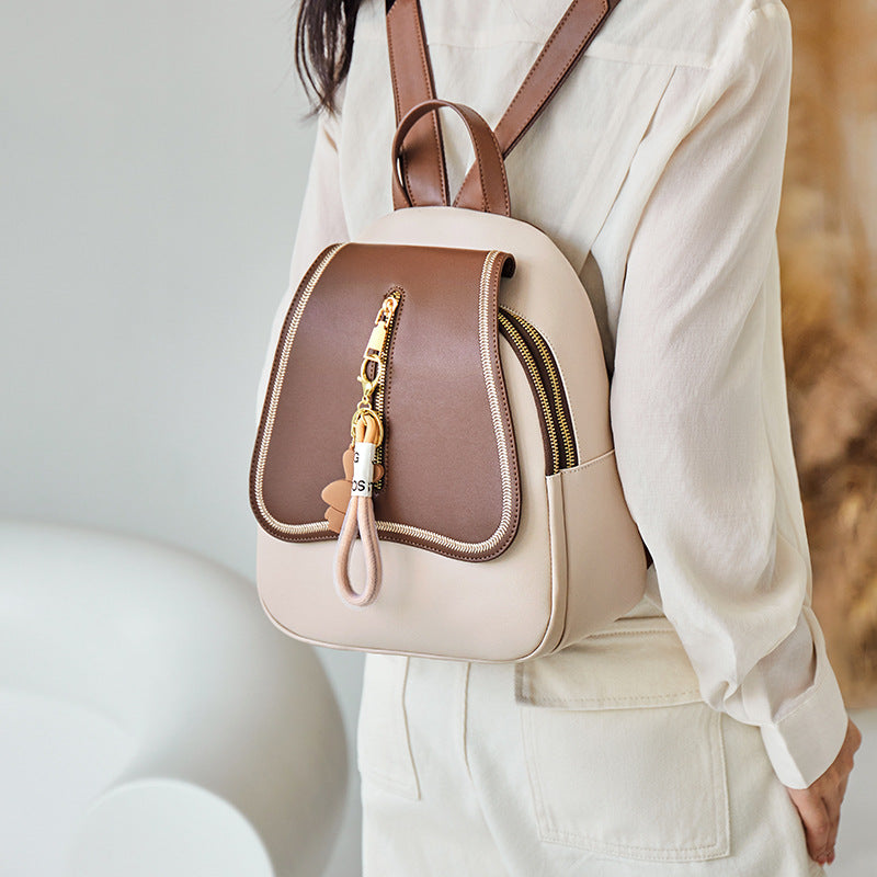 Nalandu Genuine Leather College Ladies Backpack