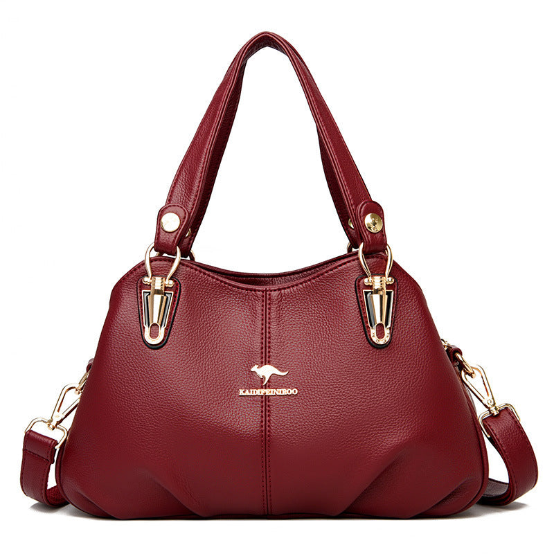 Elegant PU Leather Crossbody Shoulder Tote Bag