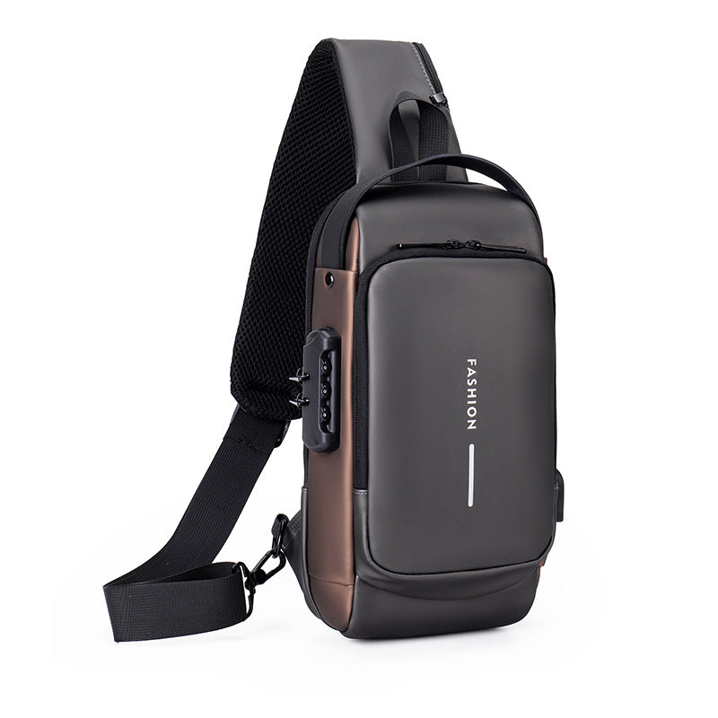 Water Resistant Mens Oxford Cloth Leisure Crossbody Bag