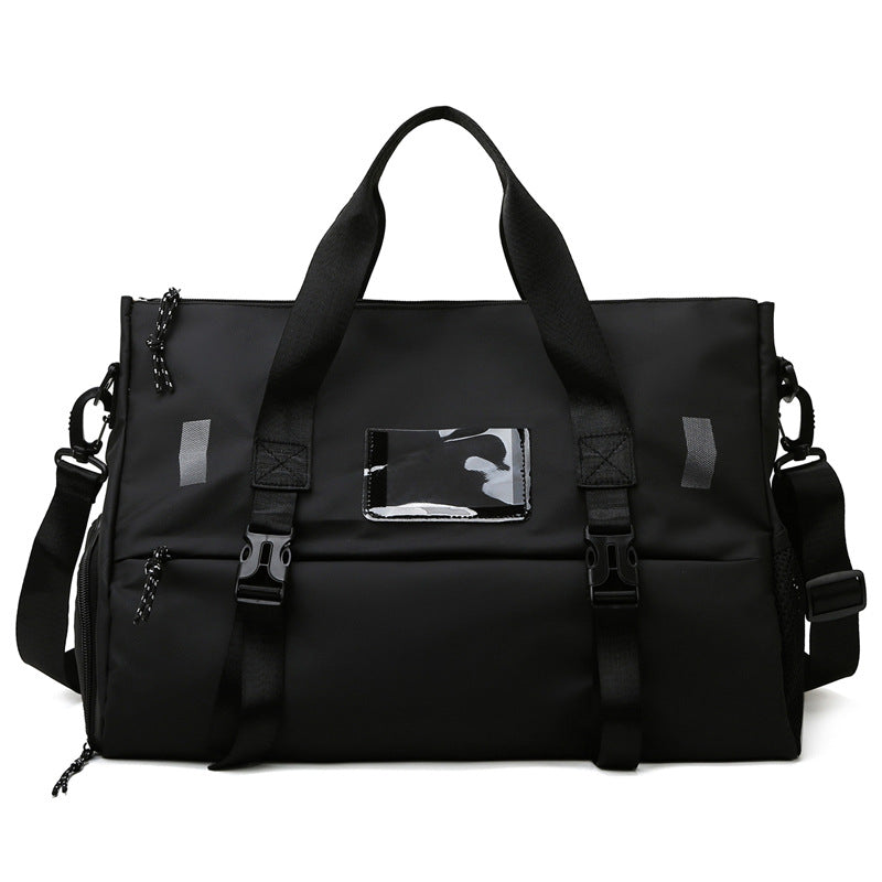New Coated Oxford Cloth Fitness Bag with Shoe Compartment