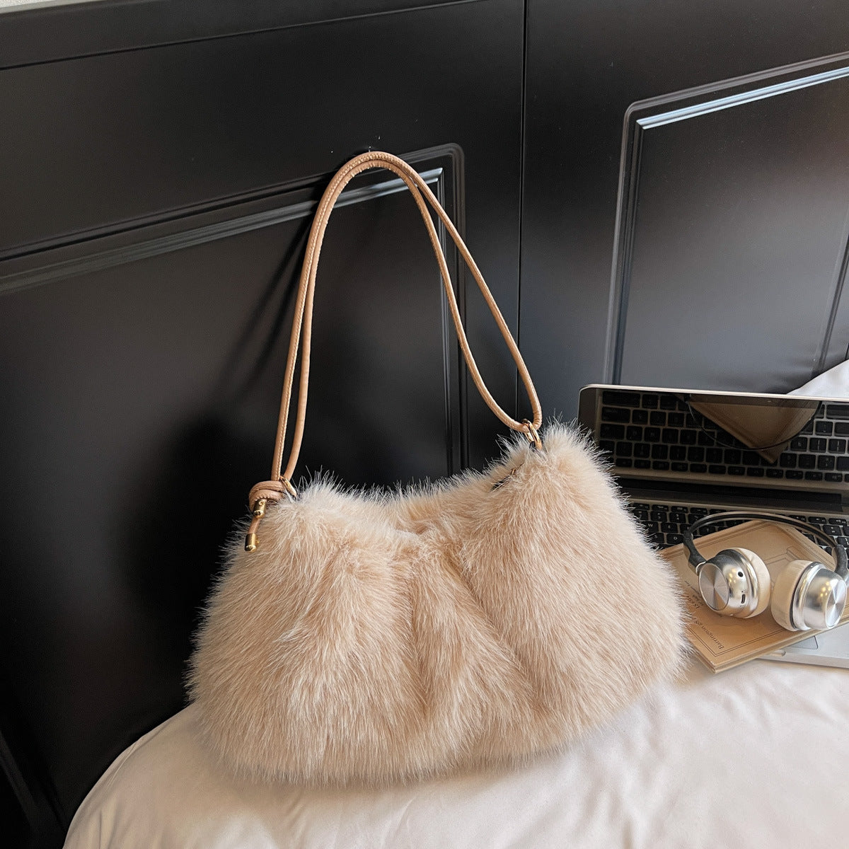 Fuzzy Flair Shoulder Bag