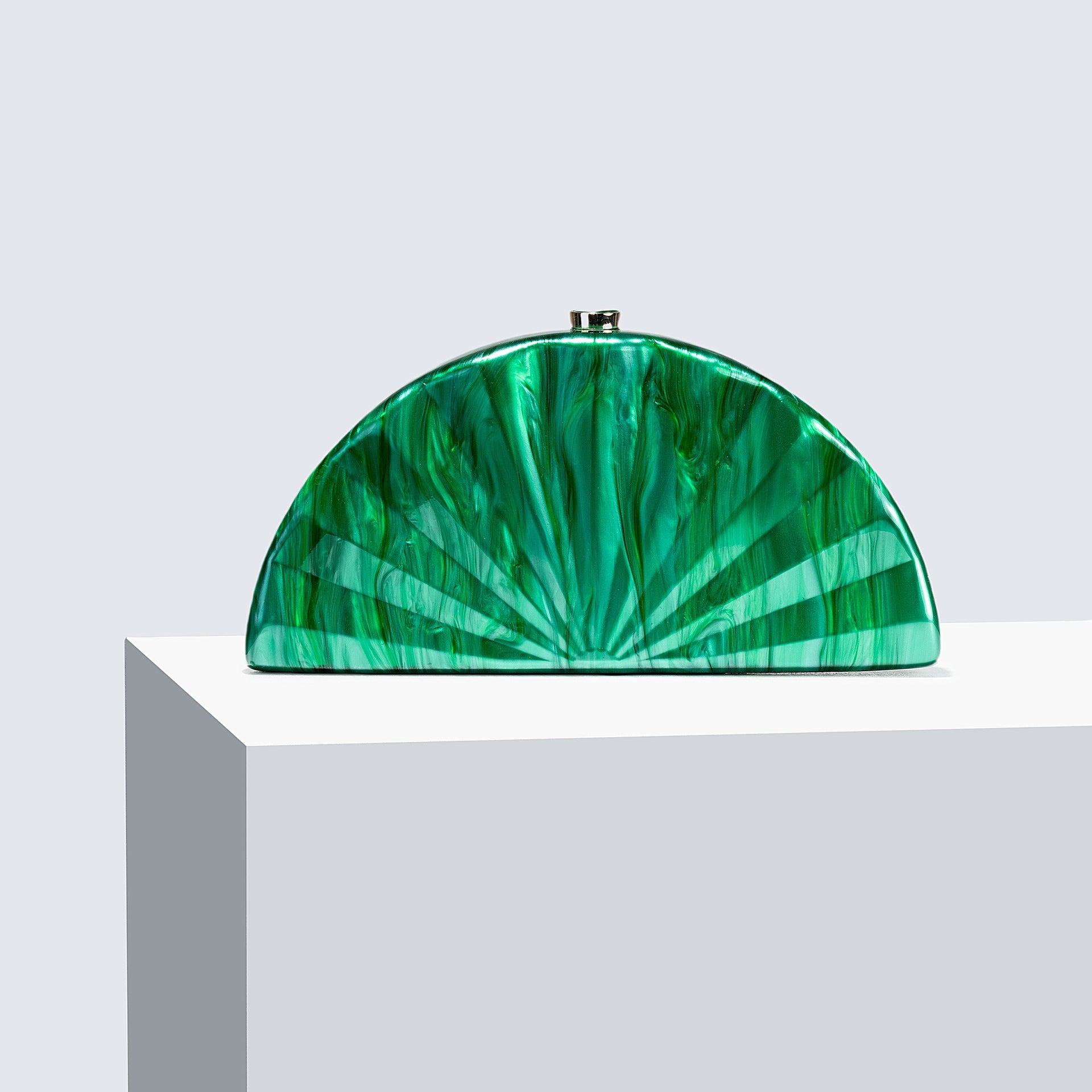 Iridescent Arc Clutch Bag