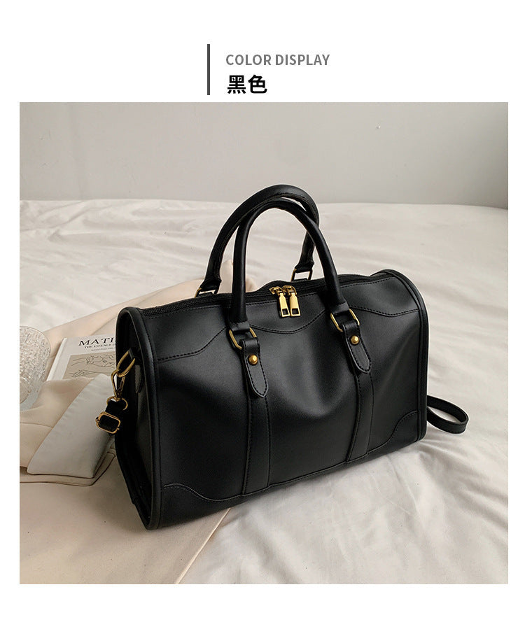 Trendy  Solid Color Pillow Duffle Shoulder Bag