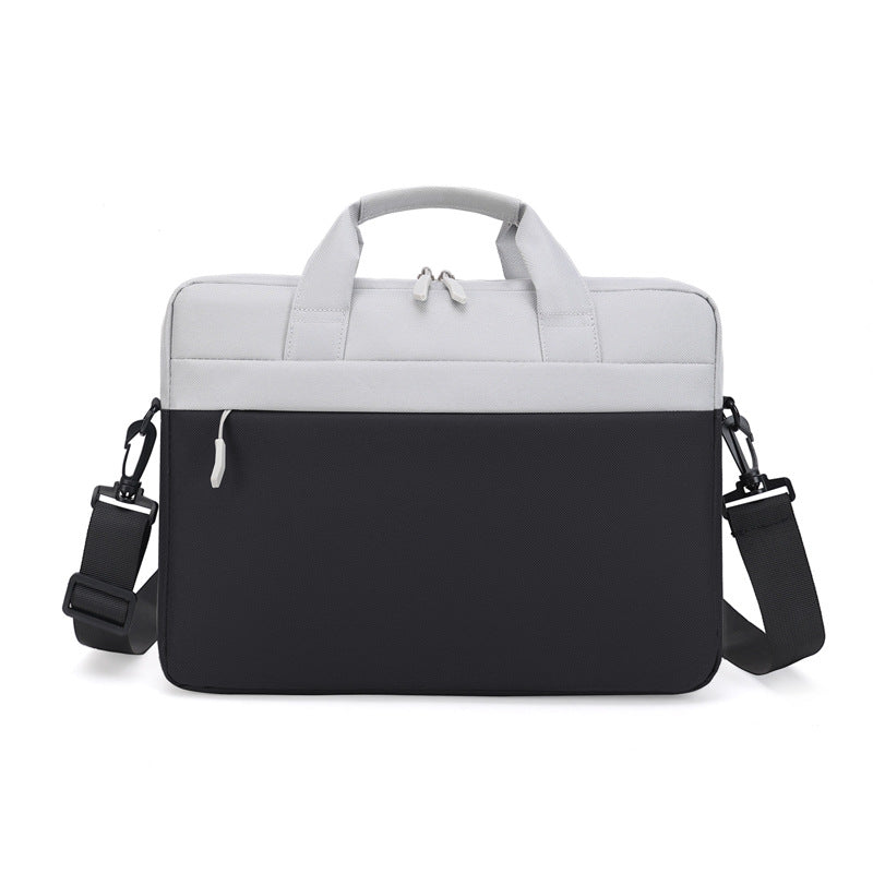 Colorblock Oxford Cloth Shockproof Business Laptop Bag