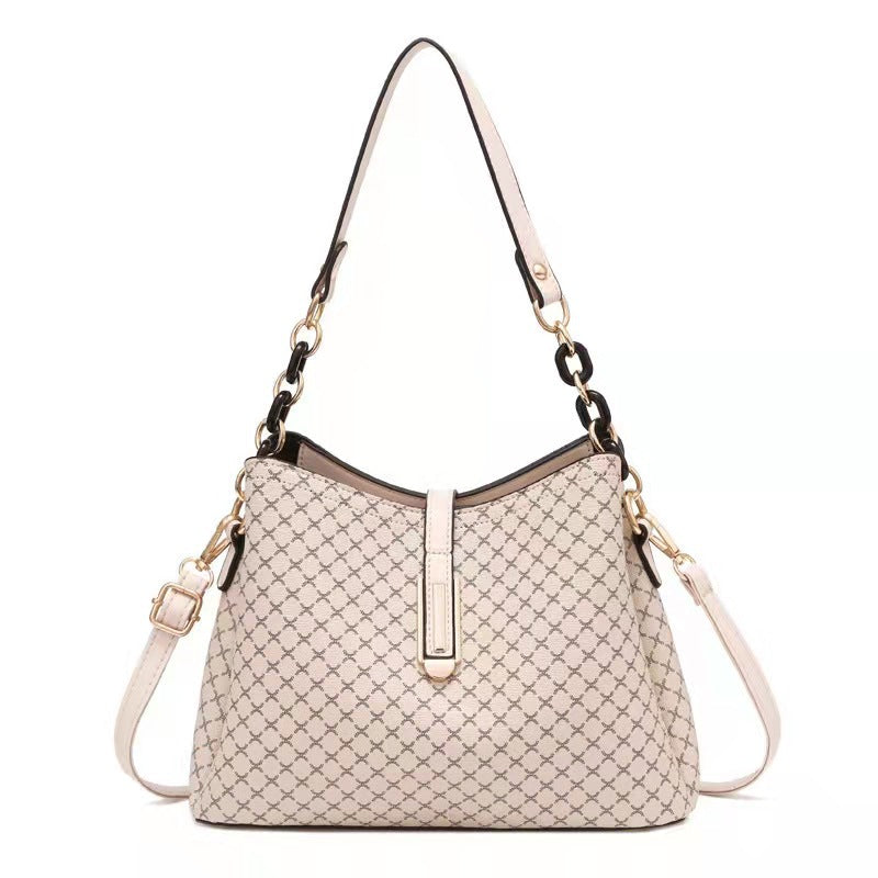 Large capacity triple-layer PU leather shoulder messenger bag