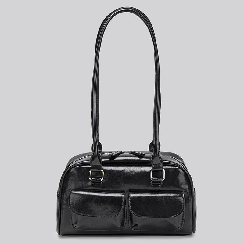 Retro Luxe Bowling Shoulder Bag